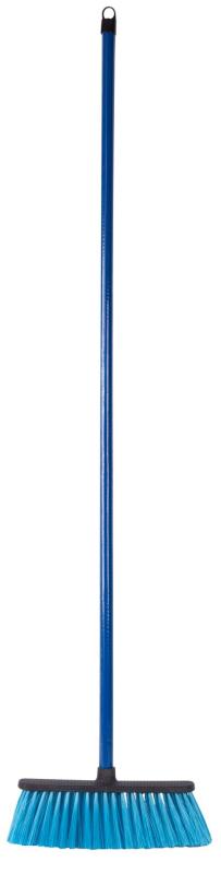 Metla Cleonix B0685, modrá, násada drevo 120 cm, 32 cm