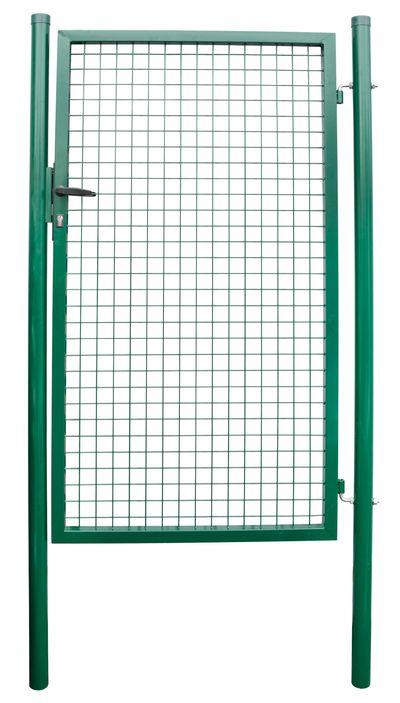 Brána Strend Pro METALTEC ECO, 1000/1200/50x50 mm, hranatý rám, zelená, jednokrídlová, záhradná, ZN+