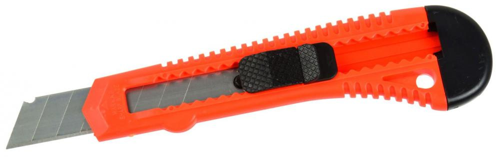 Nôž s ulamovacou čepeľou 18 mm, plastový s tlačítkom HOBBY, model 7, GEKO