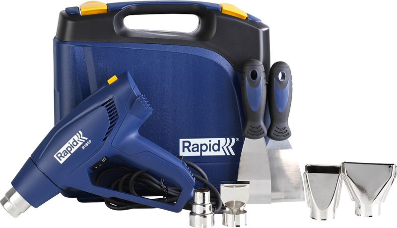 Pištoľ RAPID R1800, kufrík, 2x škrabka, 4x nadstavec, teplovzdušná, 1800 W