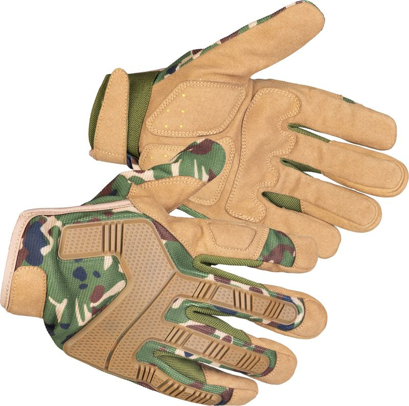 Rukavice Strend Pro Camo, pracovné, camouflage, veľkosť 9/L