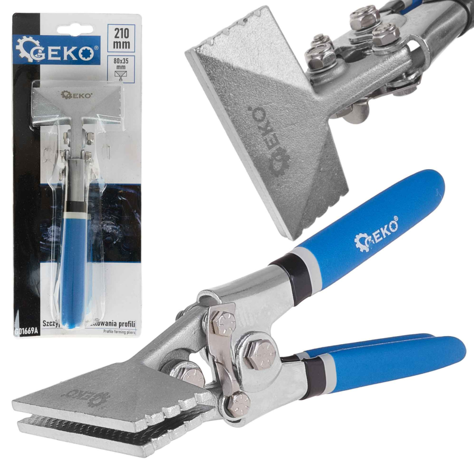 Kliešte na ohýbanie plechu 210 mm, ploché, GEKO