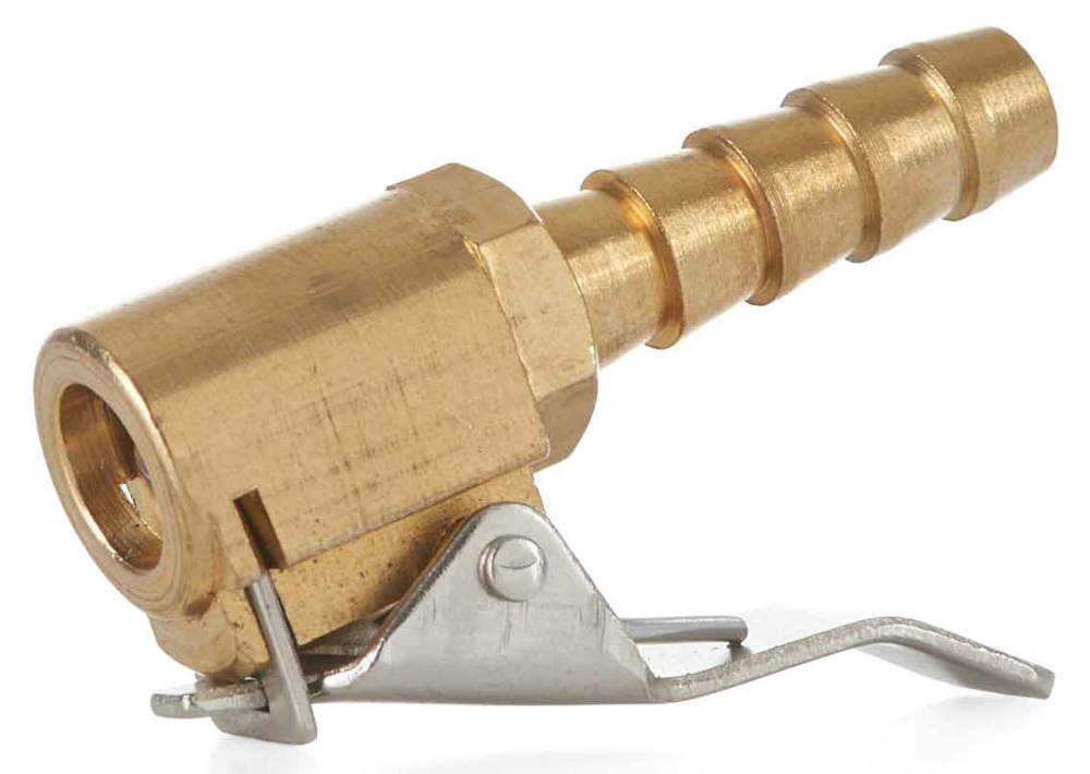 Mosadzná koncovka k hadičke s priemerom 8 mm na plnenie pneumatík, GEKO