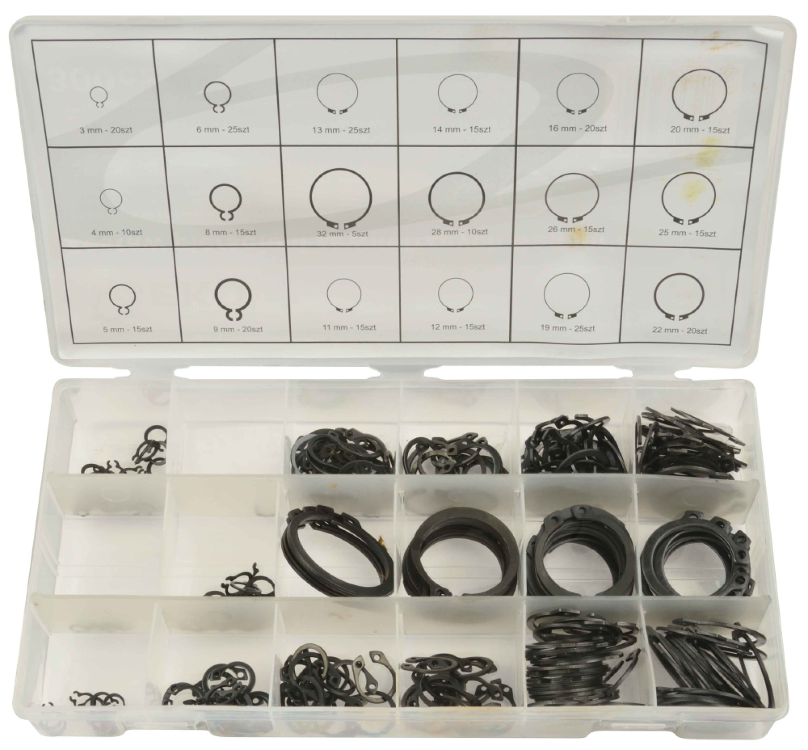 Sada segerových poistiek vonkajších, 300 - dielna, 3-32 mm, GEKO