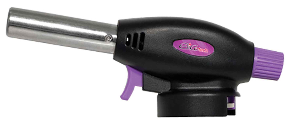 Spájkovacia lampa na plynovú kartušu s tlačidlom na piezo zapaľovanie, otočný uzáver,ELICO
