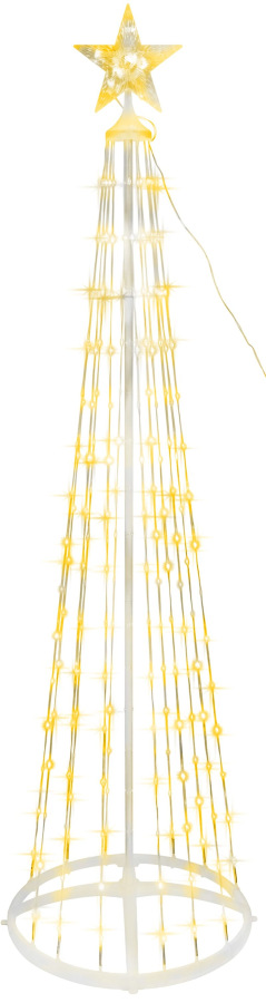 Dekorácia MagicHome Vianoce, stromček, 190xLED, teplá biela, plast-meď, 50x180 cm