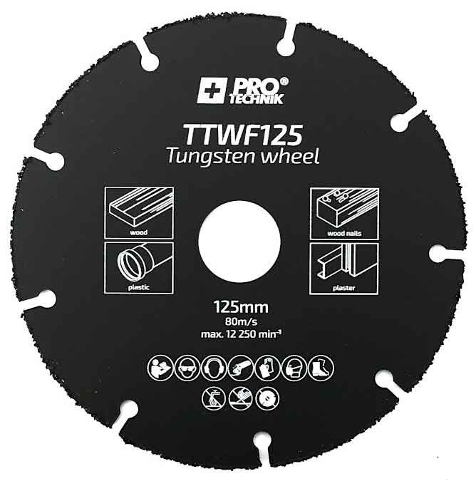 Rezný kotúč na drevo, drevotriesku, plast a sadrokartón 125 x 1,0 x 22,2 mm, PRO-TECHNIK