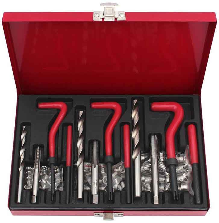 Sada na opravu poškodených závitov M6 - M10, 88-dielna, XL-TOOLS