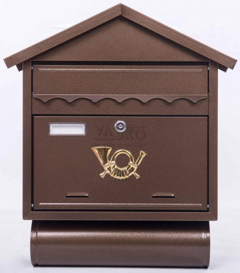 Poštová schránka domček 430 x 490, hnedá, ST 102