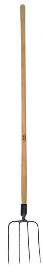 Vidly s 4 hrotmi, čierny lak, buková násada 160 cm