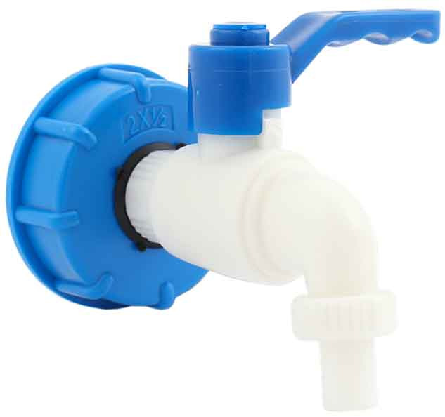 Ventil pre IBC kontajner 1000 l, závit 1/2", výstupné hrdlo 1/2"