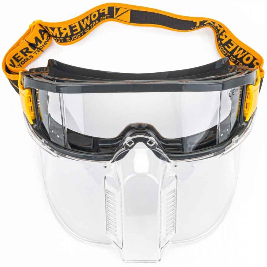 Ochranné okuliare s maskou, EN166, PM-GO-OG4, POWERMAT