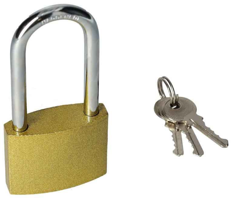 Zámok visiaci liatinový, predĺžený uzáver, AB-50 mm, XL-TOOLS