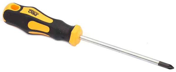 Skrutkovač PZ1 x 100 mm, žltočierna rukoväť, PRO-TECHNIK