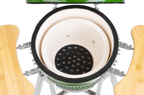 Gril Strend Pro Kamado Egg 16", priemer 33,50 cm, gril výška 73 cm, zelený, 40x57x97,50 cm 6