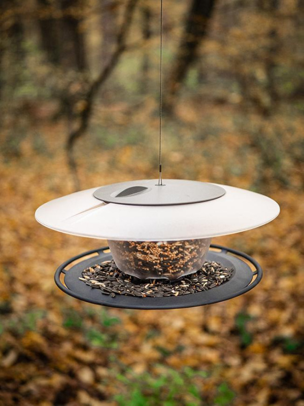Krmítko Birdyfeed Round, Stone gray, 29,4x25,8x12,2 cm, pre vtáky 7