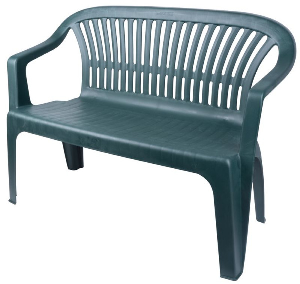 Lavička DIVA Green, zelená, 114x82x55 cm