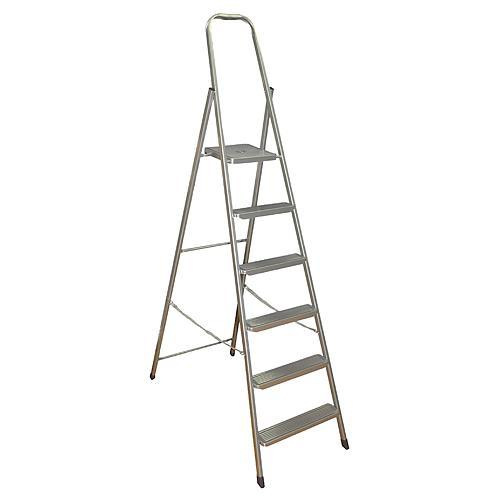 Schodiky eurogold® 6 stupňové, oceľové, 198 cm, nosn. 125 kg