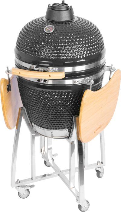 Gril Strend Pro Kamado Egg 21", priemer 46,7 cm, gril výška 91 cm, čierny, 130x73x122 cm 2