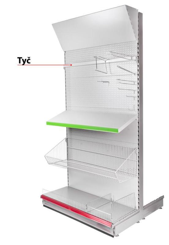 Tyč Racks H20 950x20x30x2.0 mm, na ťažké náradie *M*