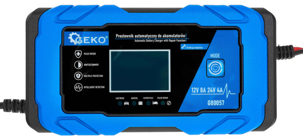 Nabíjačka autobatérii s funkiou opravy, 230 V, 12/24V, intenzita prúdu 8A, AGM/GEL, GEKO 9