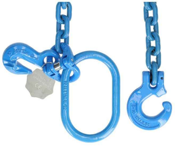 Ťažná reťaz G100, D8x24 mm, dĺžka 3 m, 2 háky a spojka, XL-TOOLS 1