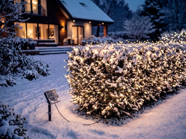 Reťaz MagicHome Vianoce, 200xLED, teplá biela, 8 funkcií, solárne napájanie, 20 m, IP44 1