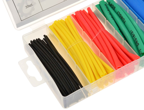 Sada farebných termosťahovacích trubkových izolácii, 100-dielna sada, GEKO 1