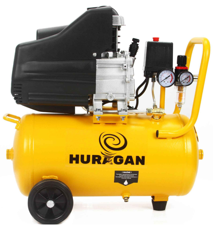Kompresor olejový 1-piestový 1,5 kW, 216 l/min, 230V, vzdušník 24 litrov, HURAGAN 13