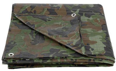 Plachta Tarpaulin Khaki 3x5 m, 80 g/m, zakrývacia, oliva/kamufláž, s okami