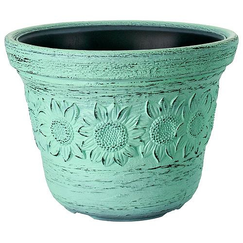 Kvetinac SUNNY 300/225 mm, Turquoise Green, 7 lit