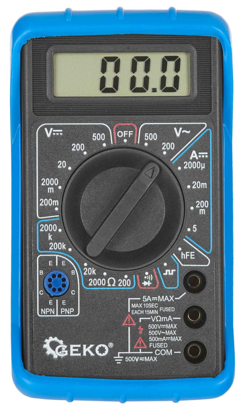 Digitálny multimeter so zvukovou signalizáciou, GEKO 2