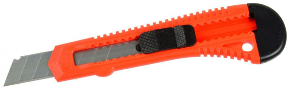 Nôž s ulamovacou čepeľou 18 mm, plastový s tlačítkom HOBBY, model 7, GEKO