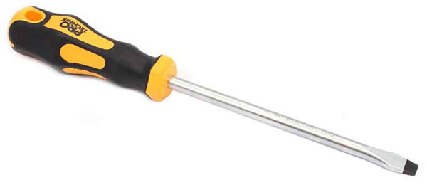 Skrutkovač PL 8 x 150 mm, žltočierna rukoväť, PRO-TECHNIK