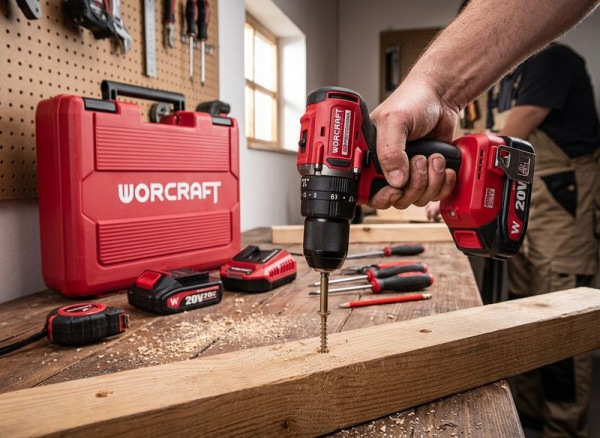 Skrutkovač Worcraft CHD-S20LiBCM ShareSYS, 20V, 60Nm, 2x Li-ion 2 Ah, 1x nabíjačka, bezuhlíkový, SET 1