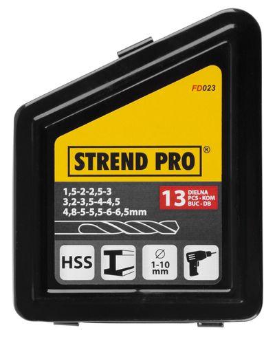 Sada vrtákov Strend Pro FD131, 13 dielna, 1-10 mm, HSS, do kovu 1