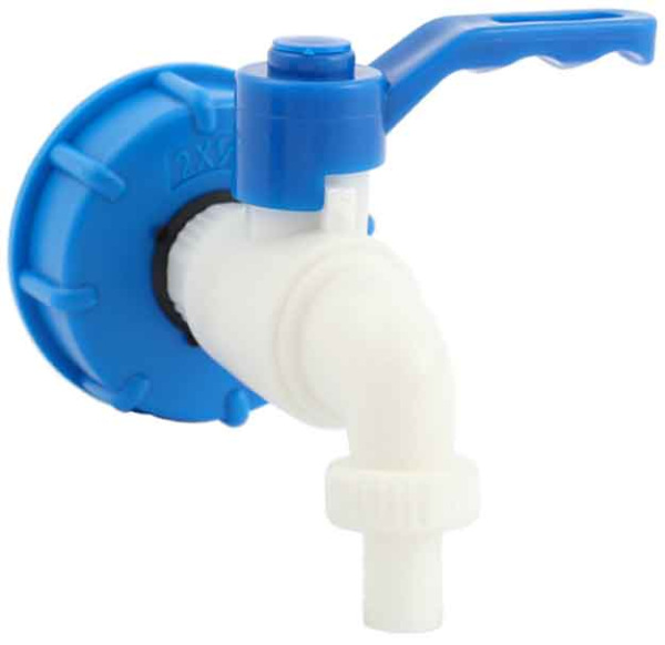 Ventil pre IBC kontajner 1000 l, závit 1/2", výstupné hrdlo 1/2" 2