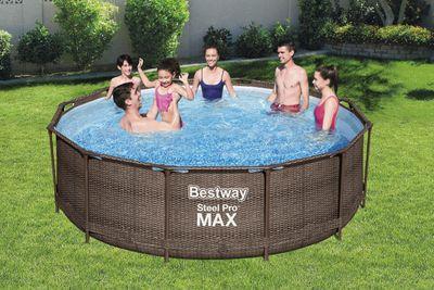 Bazén Bestway® Steel Pro MAX, 56709, vzor ratan, kartušová filtrácia, rebrík, 366x100 cm 2