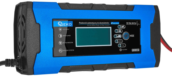 Nabíjačka autobatérii s funkciou opravy, 230 V, 12/24V, intenzita prúdu 10A, AGM/GEL, GEKO 1
