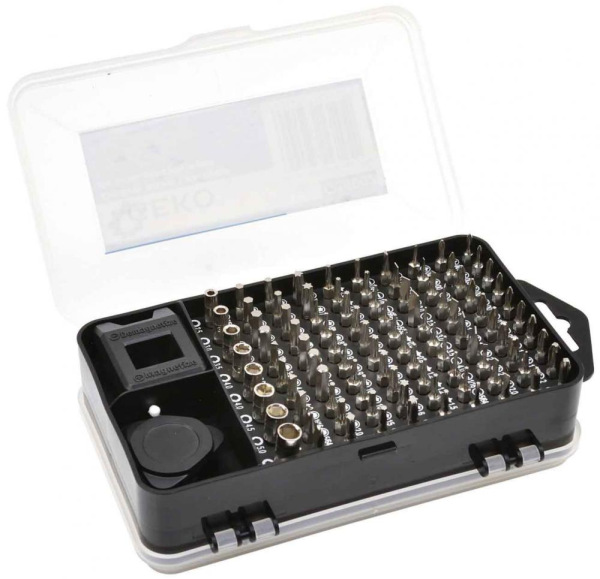 Sada bitov 1/4" s elastickým nadstavcom, 98-dielna, GEKO 5