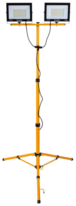 LED reflektor 2x100W s teleskopickým stojanom, studená biela 6500K, KELTIN 10