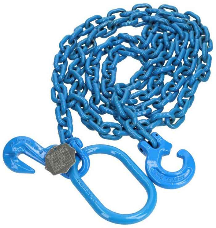 Ťažná reťaz G100, D8x24 mm, dĺžka 3 m, 2 háky a spojka, XL-TOOLS 2