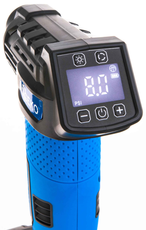 Akumulátorový kompresor 0,2-10,3 Bar, 12V, 1,5Ah batéria, 23l/min, LCD display, GEKO 4