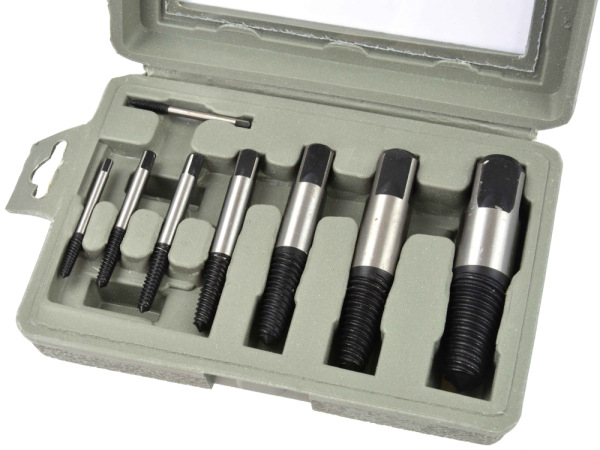 Sada vyťahovačov zalomených skrutiek M3-M50, 8-dielna, GEKO 3