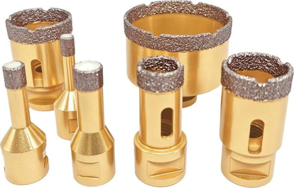 Sada vyrezávačov Strend Pro, diamantová, 8 - 68 mm, M14, hliníkový box. sada 7 ks