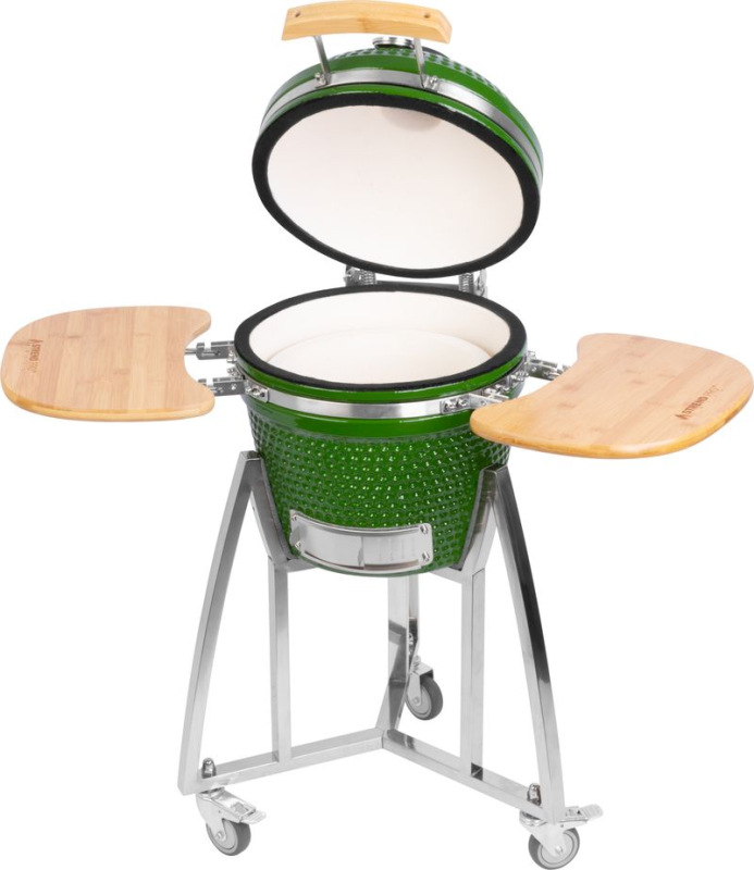 Gril Strend Pro Kamado Egg 16", priemer 33,50 cm, gril výška 73 cm, zelený, 40x57x97,50 cm 1