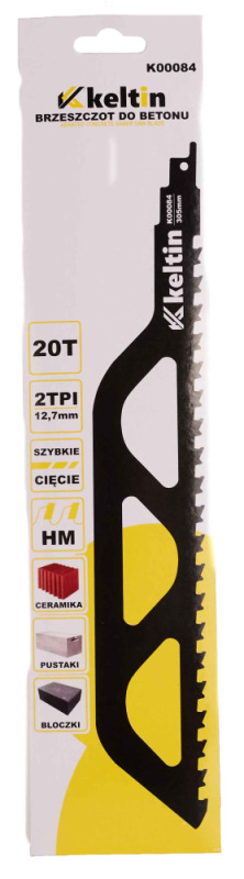 Mečový pílový list s SK plátkami na pórobetón, 305 mm, GEKO 6