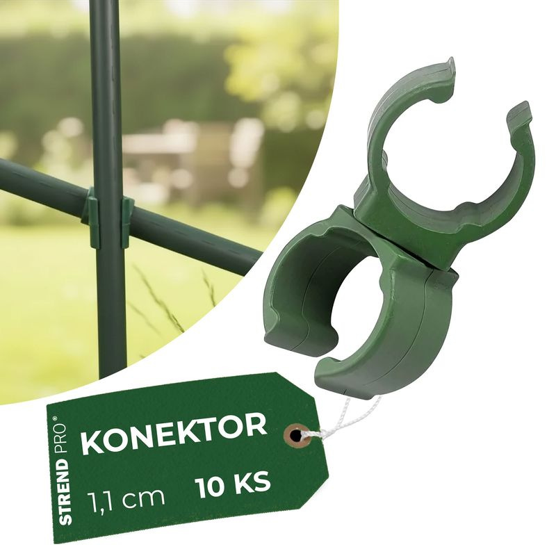 Spojka Strend Pro, plast, konektor na záhradné oporné tyče, 11 mm, bal. 10 ks 1