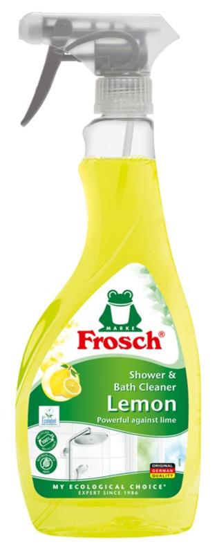 Čistič Frosch, na kúpeľne a sprchy, citrónový, 500 ml