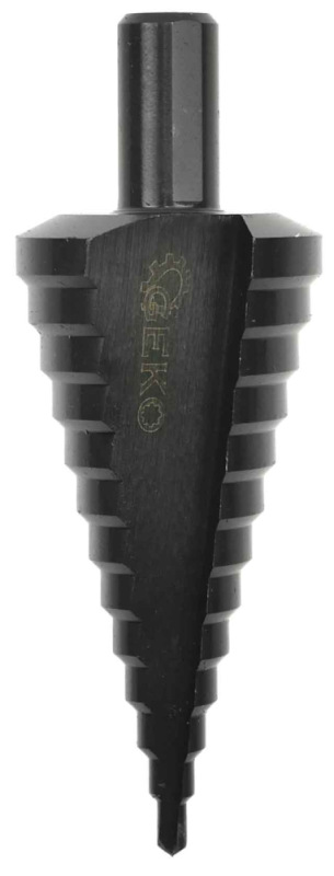 Vrták stupňovitý 4-39 mm do plechu, HSS TiAIN krok 3mm, rovná drážka, GEKO 1